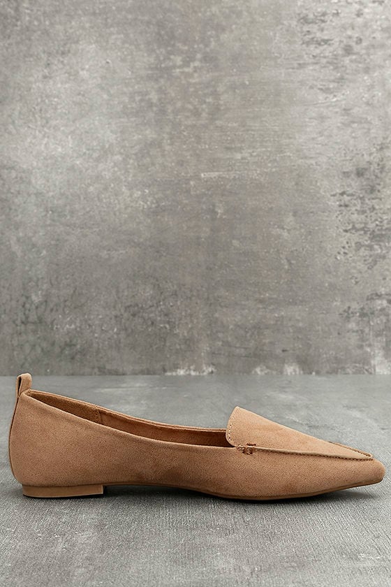 camel pointed toe flats