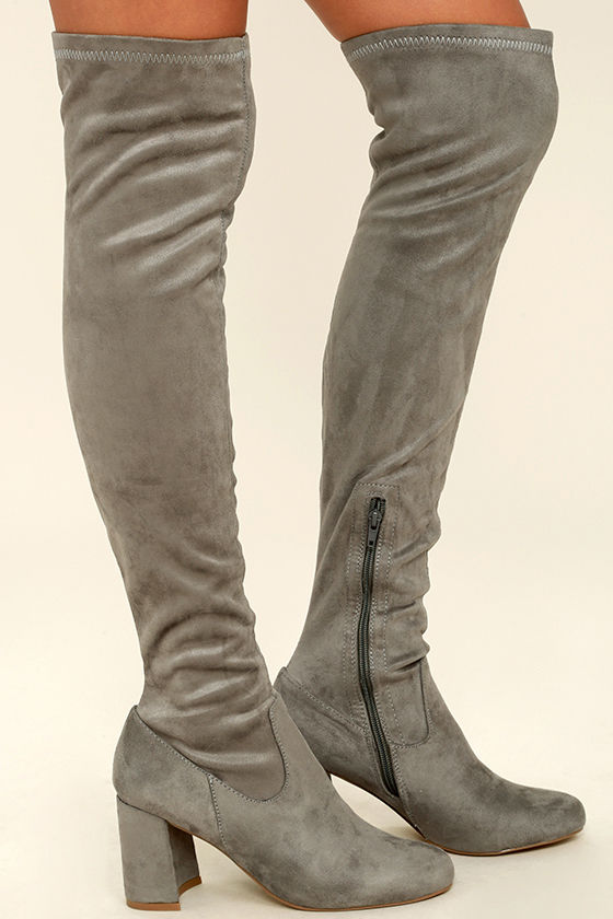 grey suede boots womens