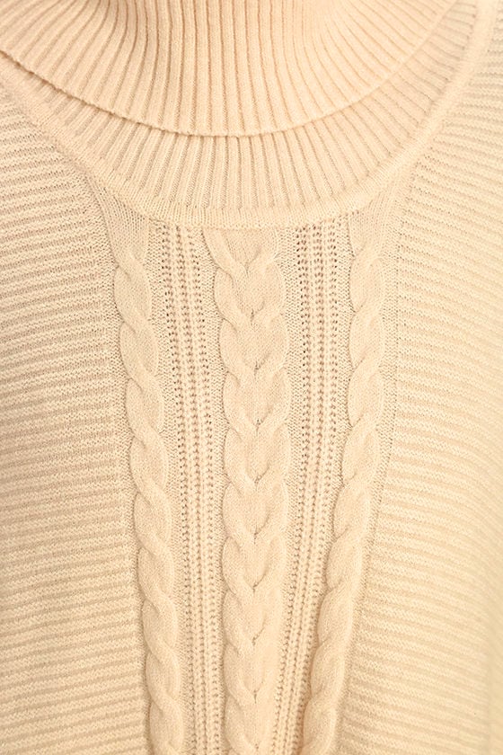 Chic Cream Poncho - Sweater Top - Cowl Neck Top - Poncho Top - $86.00