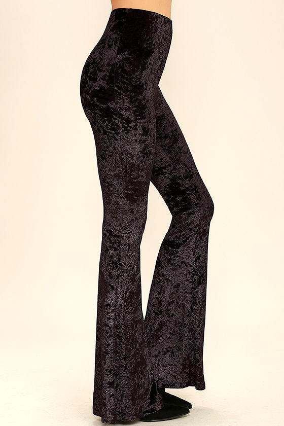 green velvet flare pants