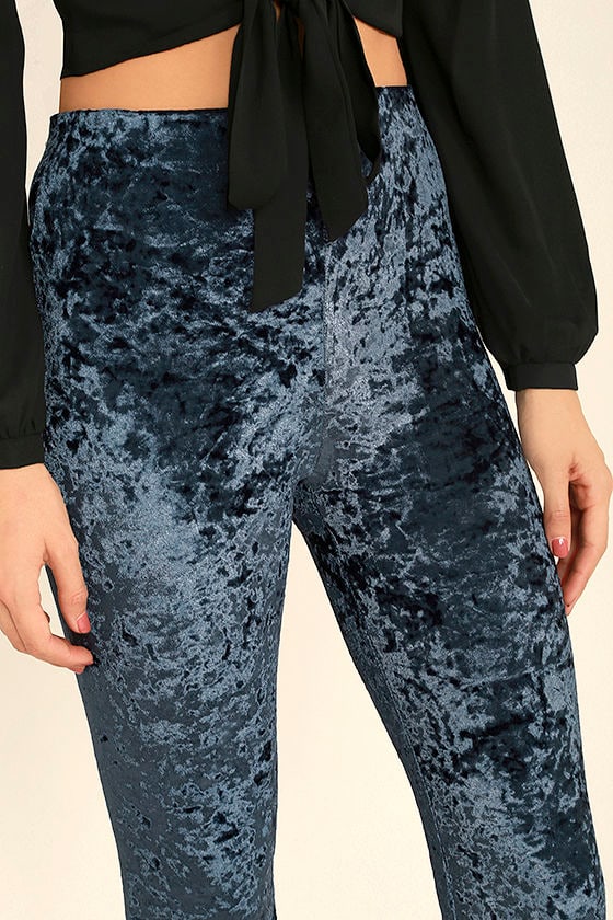 blue velvet pants mens