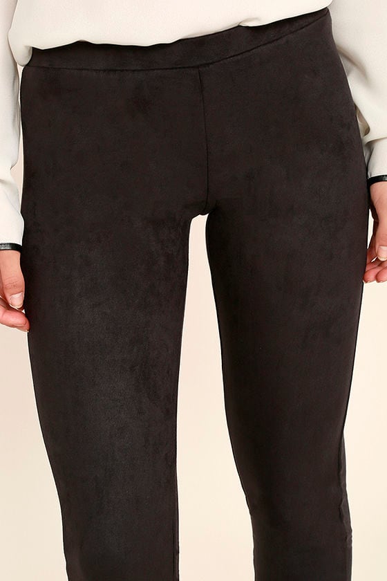 grey suede leggings