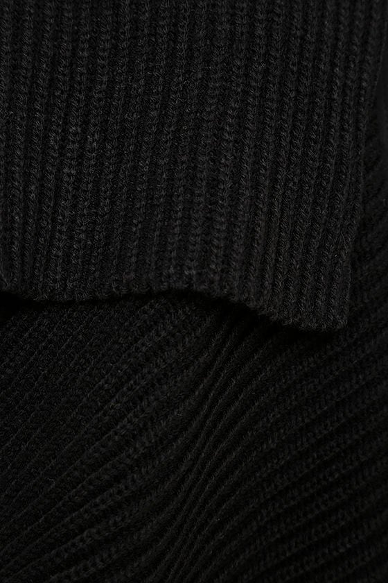 BB Dakota Sampson Jacket - Black Jacket - Vegan Suede Jacket - Knit Jacket