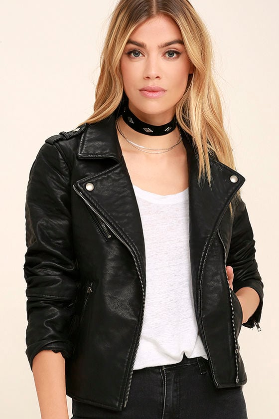 Cool Black Jacket Vegan Leather Moto 101 00 Glamorous Of The Night Black Vegan Leather Moto Jacket
