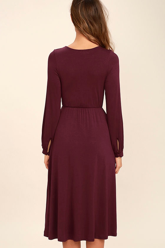 Stunning Blush Dress - Midi Dress - Pleated Dress - $56.00