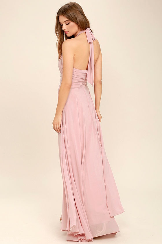 mauve pink gown
