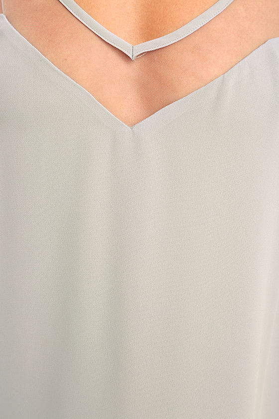 10927 Grey Shimmer Strap Dress
