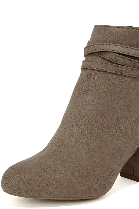 taupe booties women's