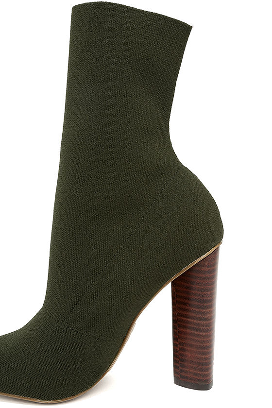 steve madden olive green booties