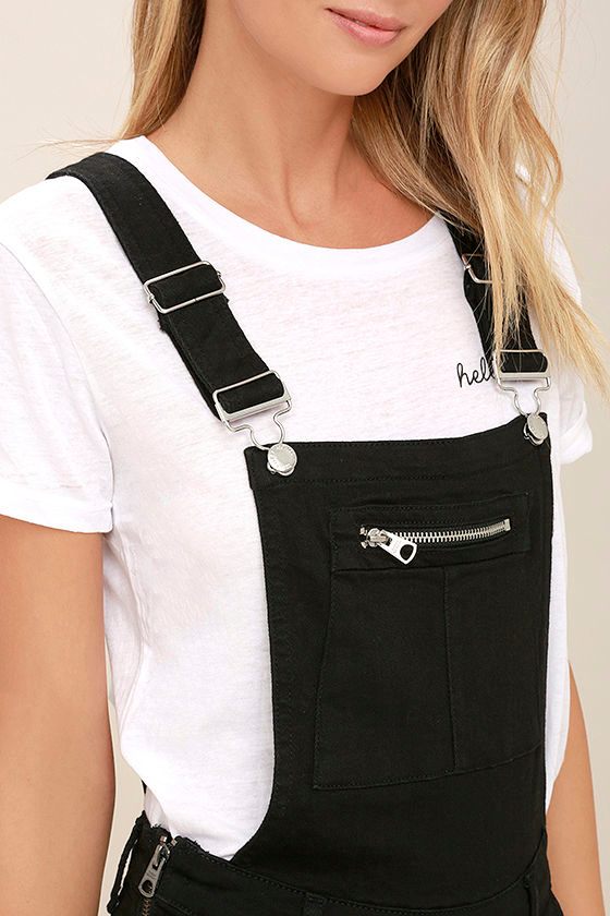 Cheap Monday Zip Dungarees Black Denim Overalls HighWaisted