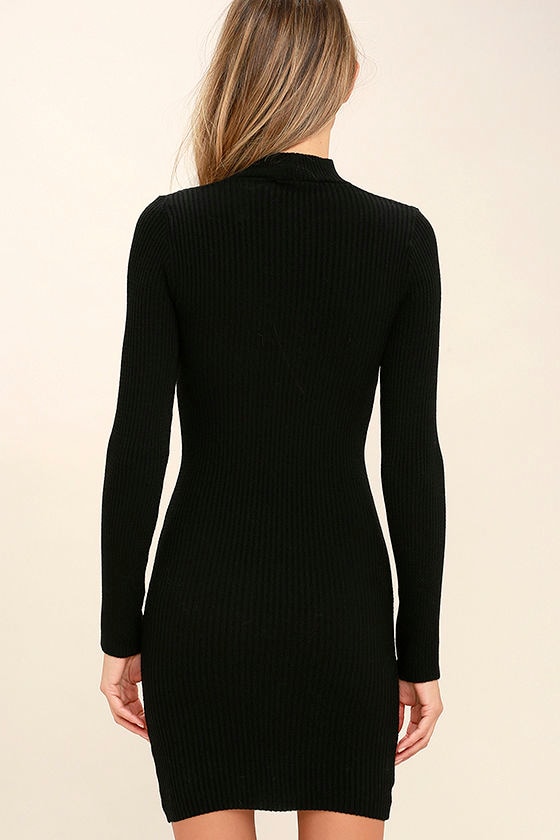 black sweater dress bodycon