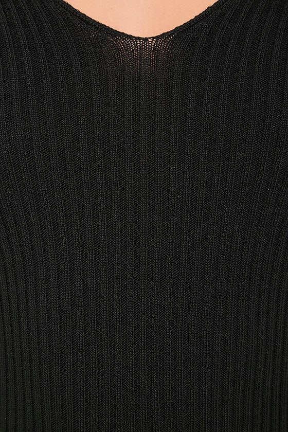 Sexy Black Dress - Sweater Dress - Bodycon Dress - Cutout Dress - $48.00