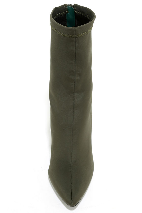 olive heel booties
