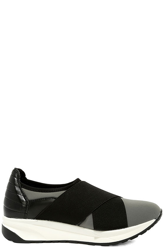 grey canvas slip on shoes womens