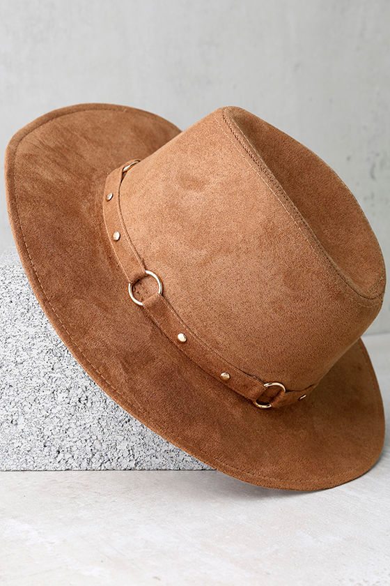 Cool Tan Fedora Hat Boho Fedora Gold and Tan Fedora 19.00