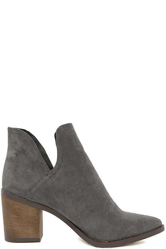 short grey booties