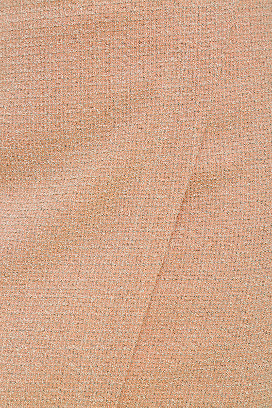 Chic Blush Skirt - Boucle Skirt - Envelope Skirt - Mini Skirt - $44.00