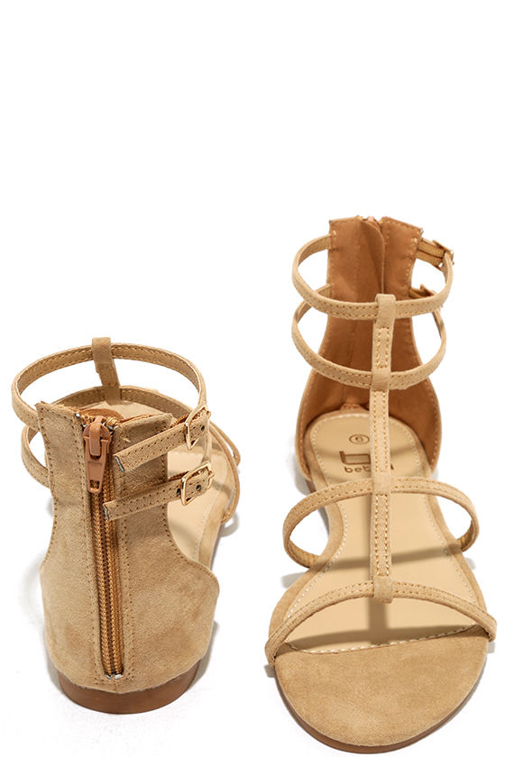 camel colored gladiator sandals