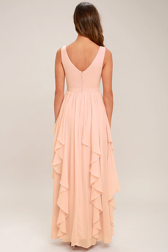 blush pink maxi