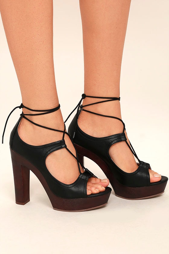 lace up platform heels
