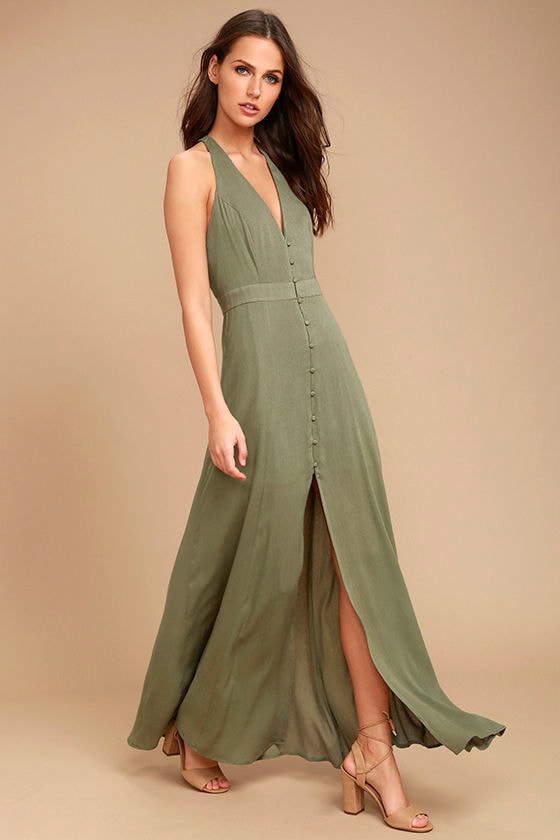 olive green dress for women for a