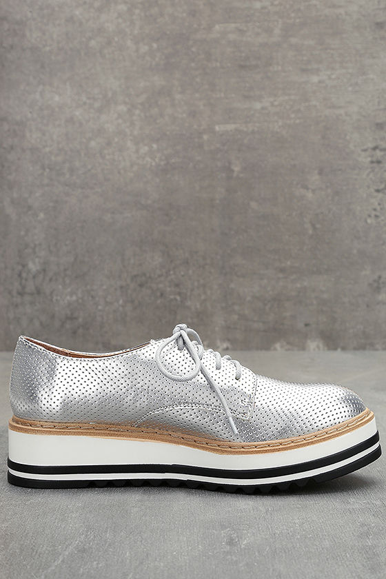 steve madden silver platforms