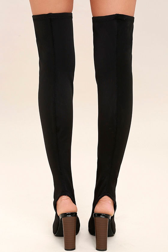 over the knee peep toe boots size 11