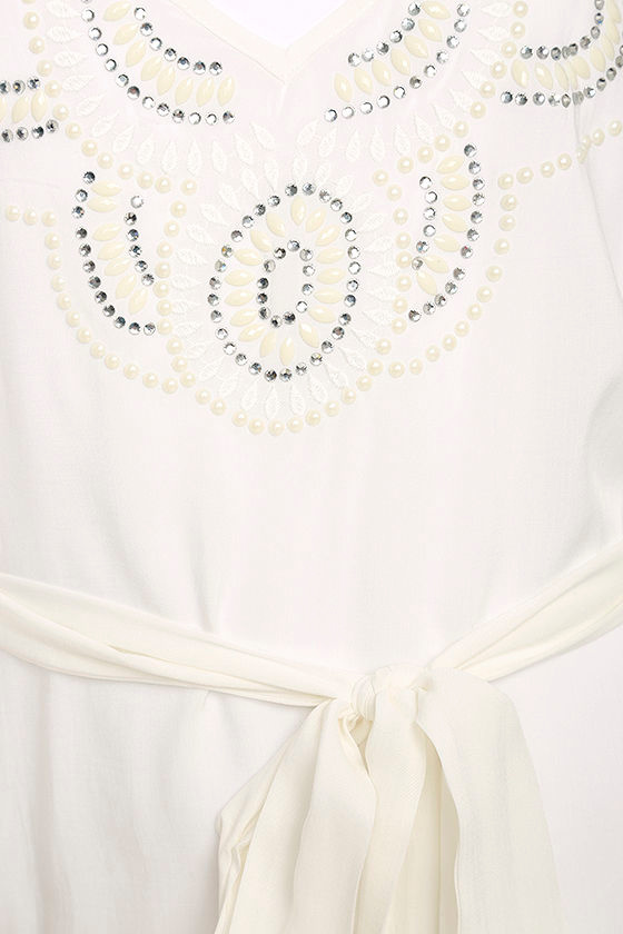 Cool Kaftan CoverUp White CoverUp Beaded CoverUp 48.00