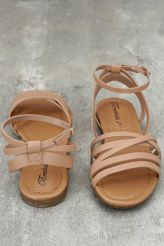 thin ankle strap flat sandals
