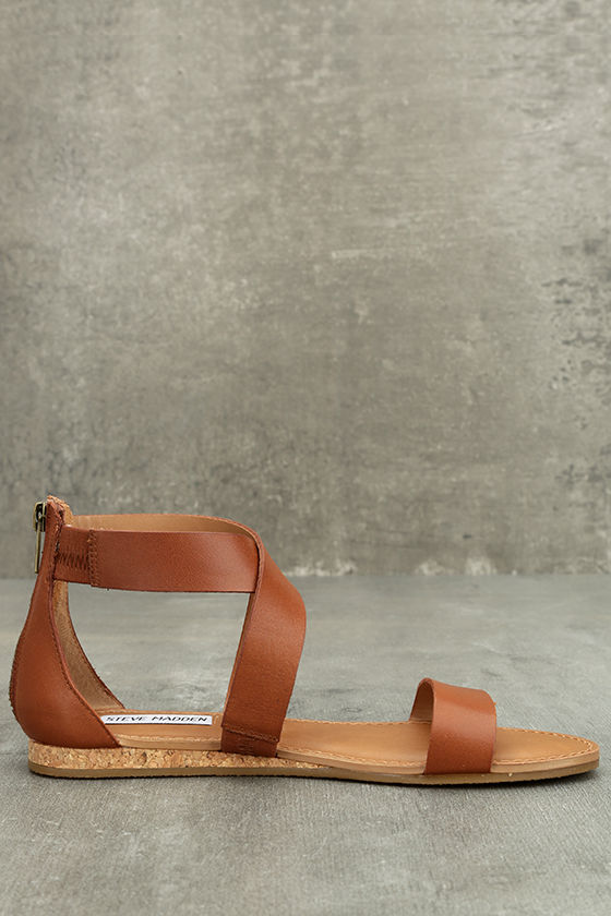 greece cognac leather steve madden