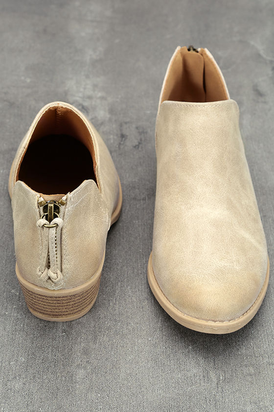 stone colored booties