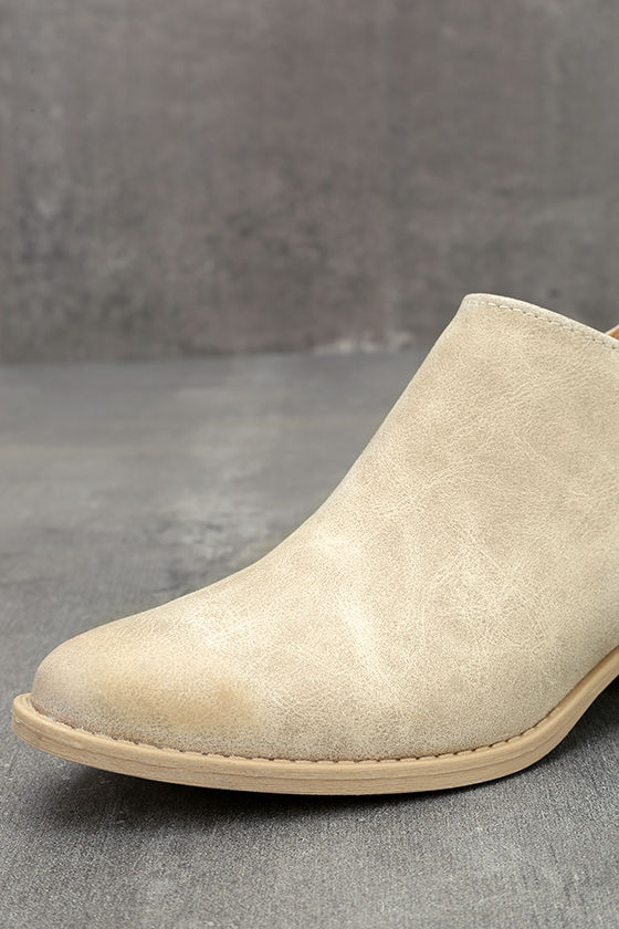 stone colored booties