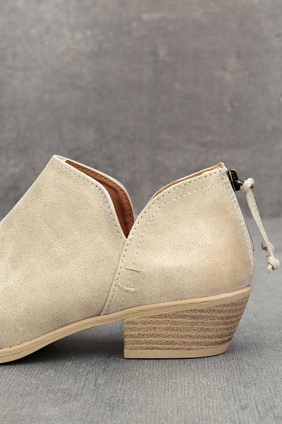 stone colored booties