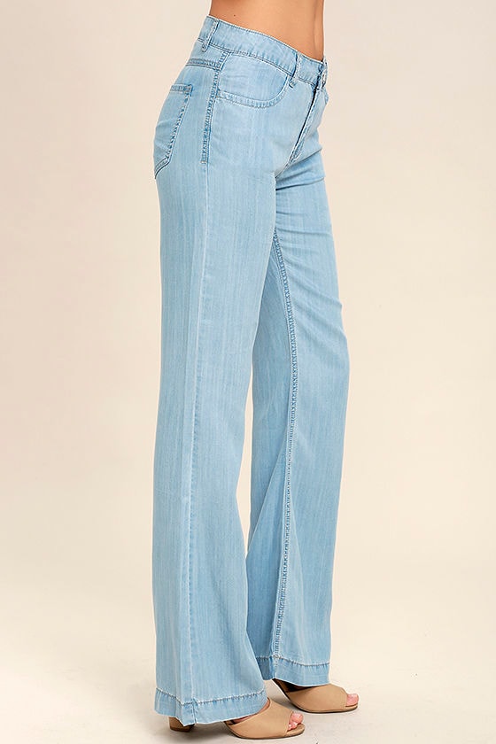 blue chambray pants