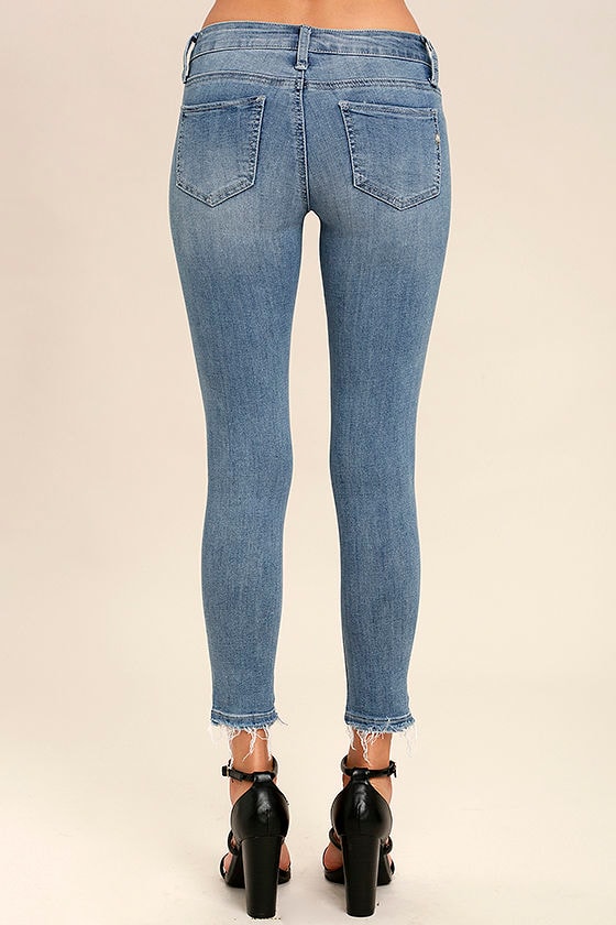 Cool Light Wash Jeans - Distressed Jeans - Skinny Jeans - $45.00