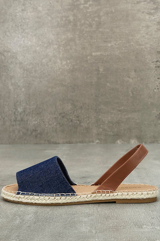 blue denim espadrilles