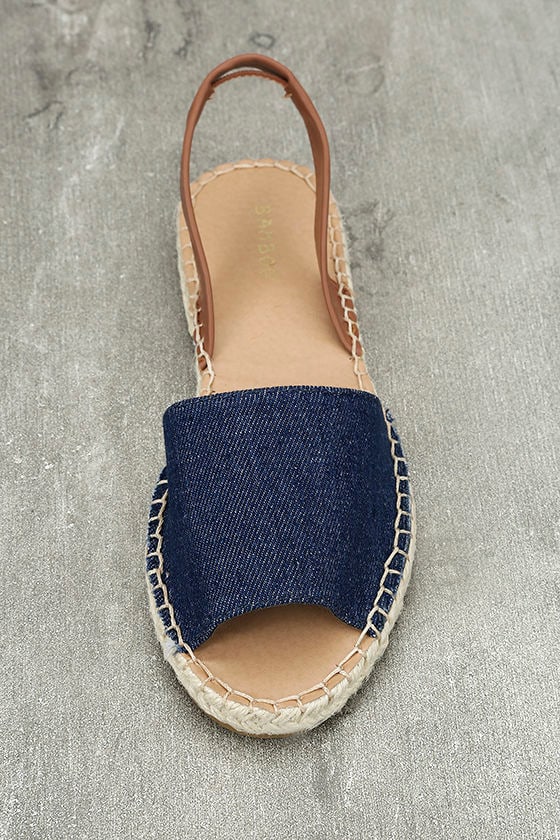 blue denim espadrilles