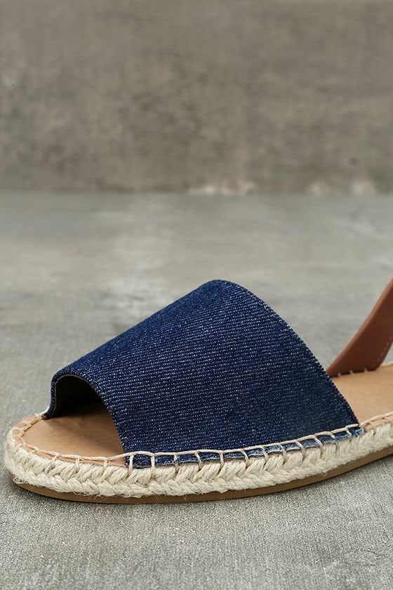 blue denim espadrilles