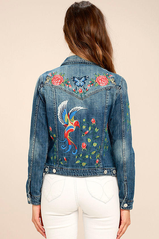 Blank nyc wild child denim jacket embroidered jacket 14800 Blank nyc wild child denim jacket embroidered jacket 14800