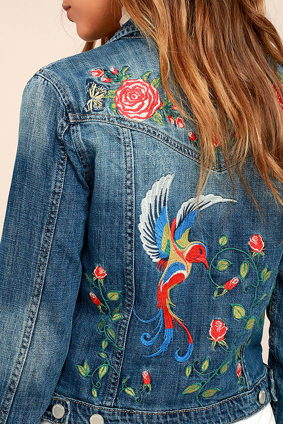 Blank NYC Wild Child - Denim Jacket - Embroidered Jacket - $148.00