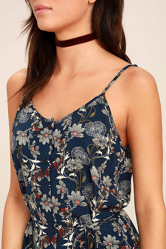 PHK-I1E910NP BLUE FLORAL PRINT DRESS main image 1