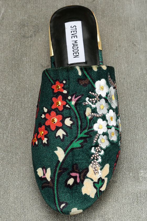 steve madden velvet mules