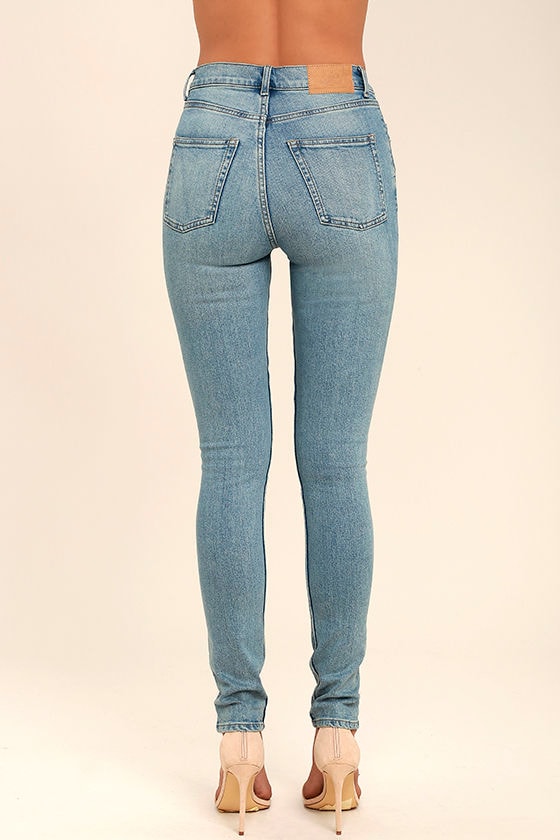 light blue high waisted pants