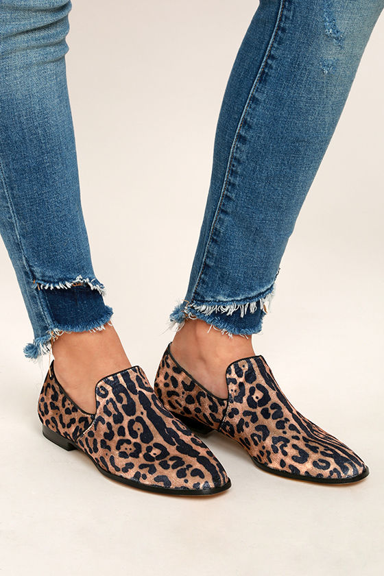 Steven by Steve Madden Adrianna - Leopard Velvet Loafers - Velvet Flats