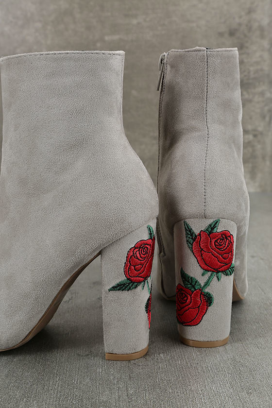 light gray bootie