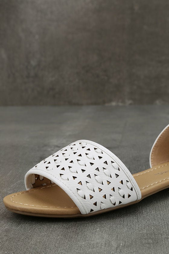 cute peep toe flats