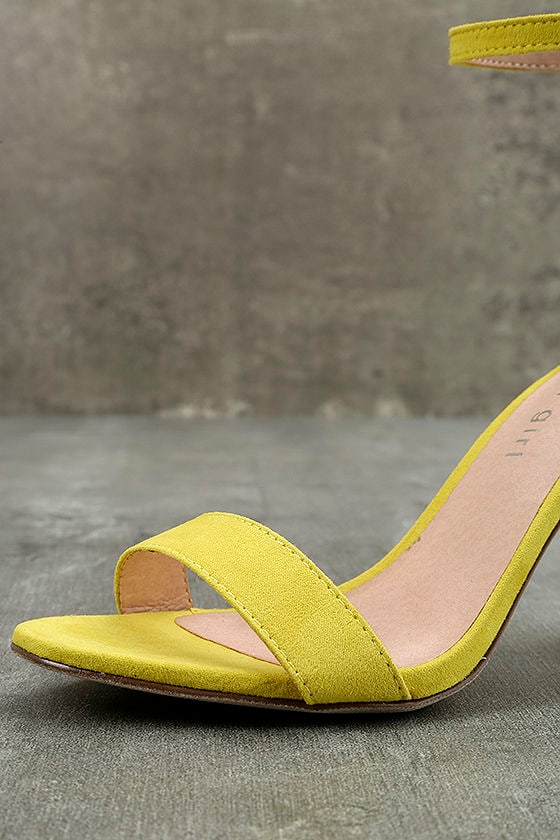Cute Yellow Heels - Ankle Strap Heels - Yellow Shoes - $49.00