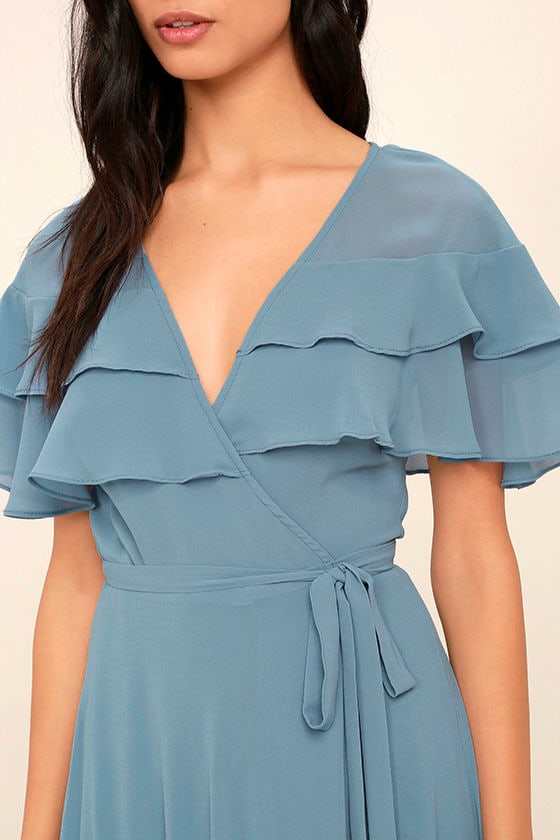 blue wrap maxi