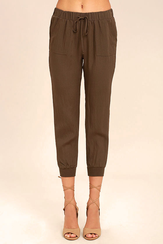 Cute Khaki Pants - Jogger Pants - Casual Pants - $44.00