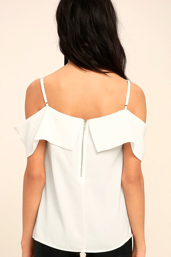 Cute White Top - Off-the-Shoulder Top - White Blouse - $33.00